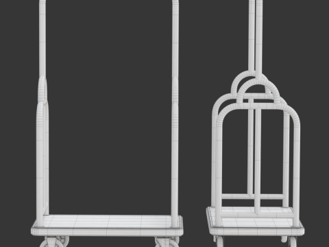 Hotel Cart Set 3D Model