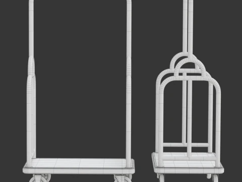 Insieme del carrello dell'hotel Modello 3D