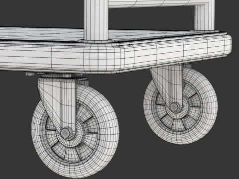 Insieme del carrello dell'hotel Modello 3D