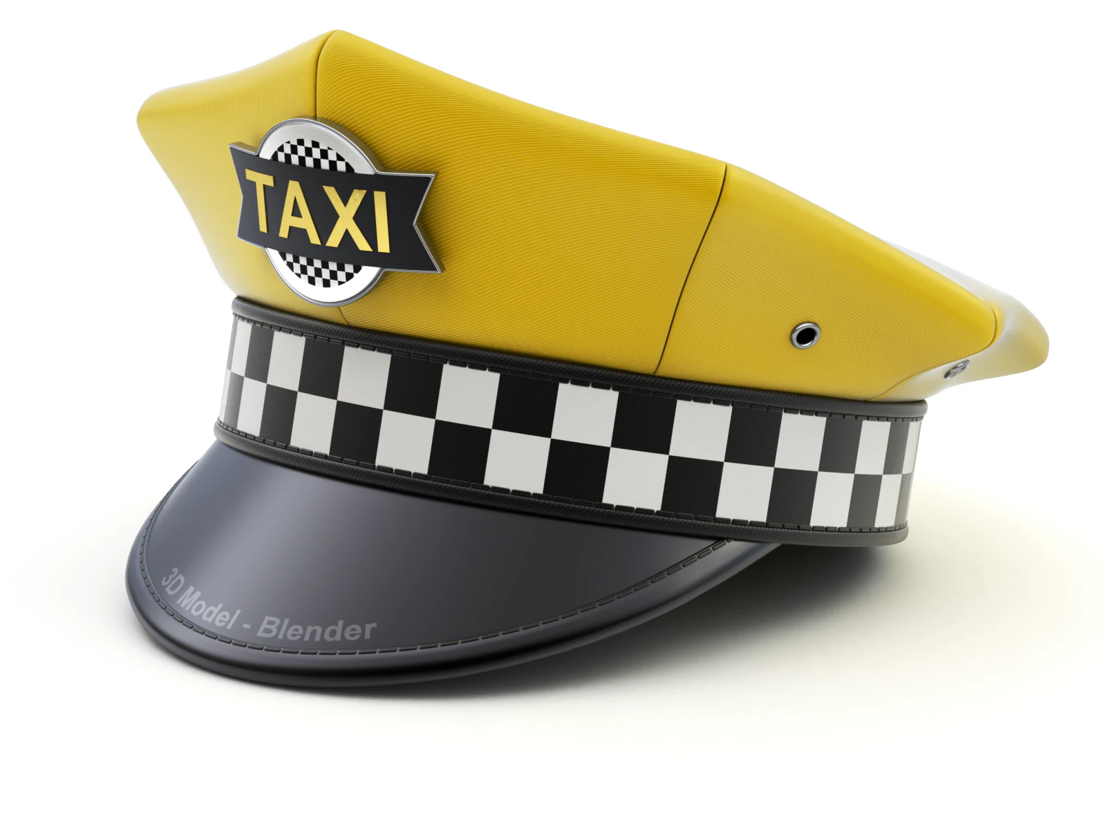 Taxi-Kappe 3D Modell .c4d .max .obj .3ds .fbx .stl .blend 