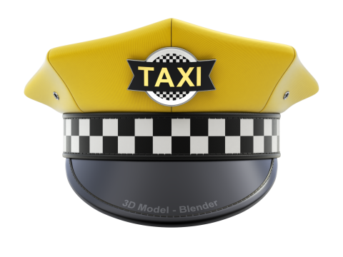 Taxi Cap Modello 3D