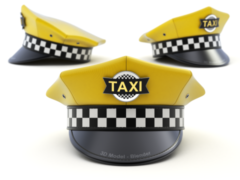 Taxi Cap Modello 3D