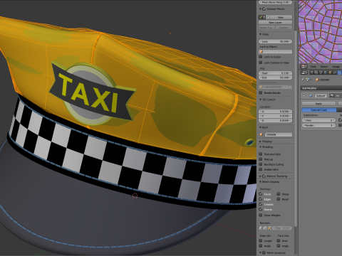 Taxi Cap Modello 3D