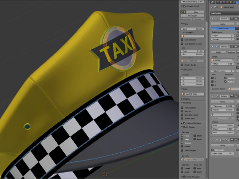 Taxi-Kappe 3D Modell