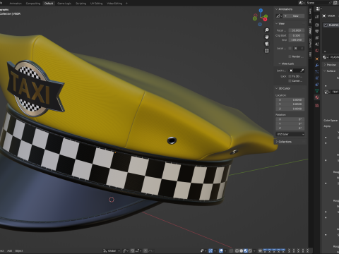 Taxi Cap Modello 3D