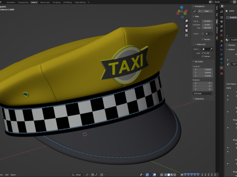 Taxi Cap Modello 3D
