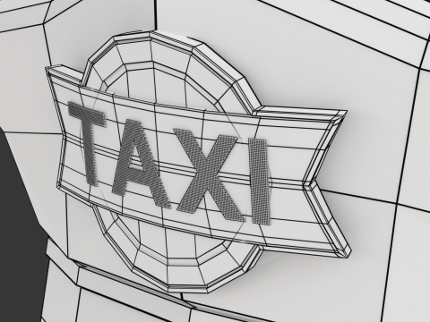 Taxi Cap Modello 3D