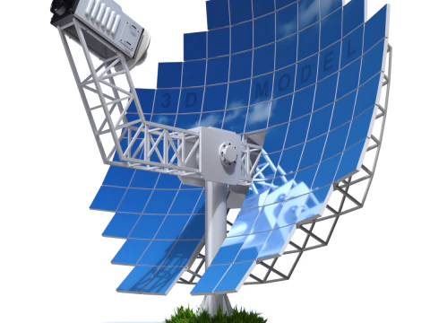 Motore Stirling solare Modello 3D