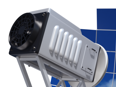 Solar Stirling Engine 3D Model