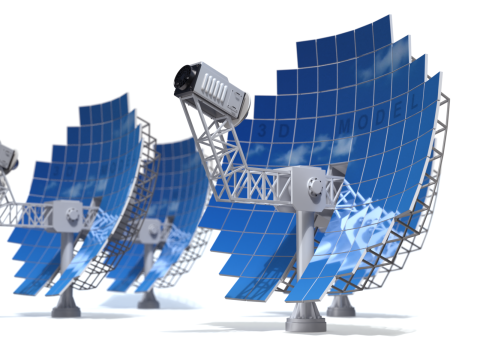 Solar Stirling Engine 3D Model