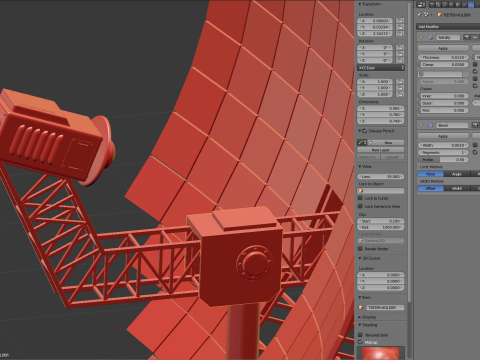 Solar Stirling Engine 3D Model