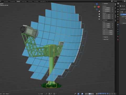 Solar Stirling Engine 3D Model