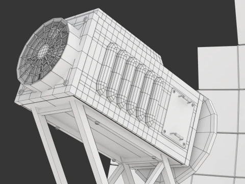 Solar Stirling Engine 3D Model