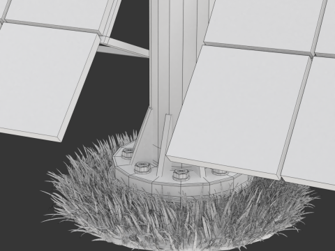 Solar Stirling Engine 3D Model