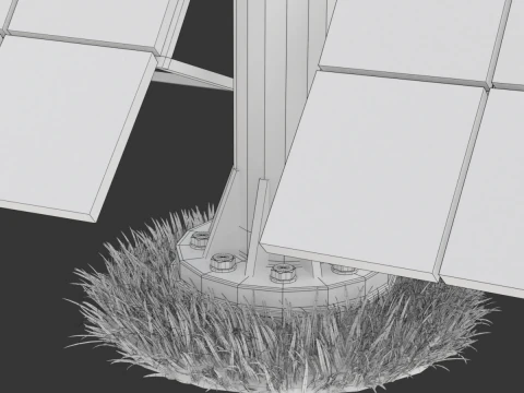 Solar Stirling Engine 3D Model