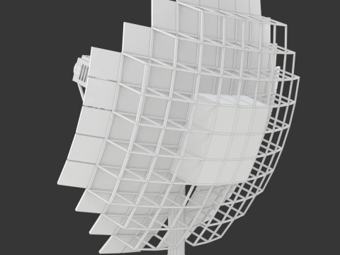 Solar Stirling Engine 3D Model
