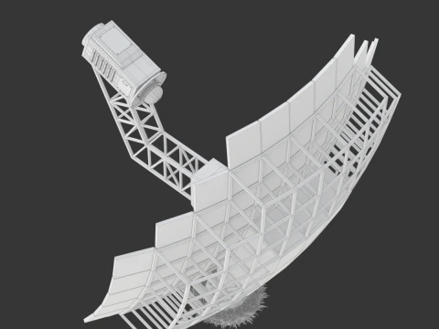 Solar Stirling Engine 3D Model