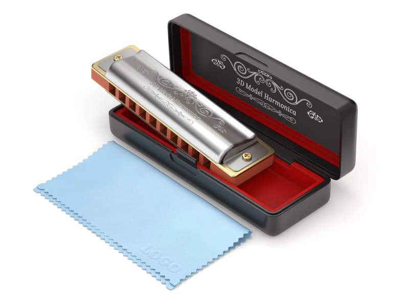 Harm&ocirc;nica com Caixa Modelo 3D .c4d .max .obj .3ds .fbx .stl .blend 