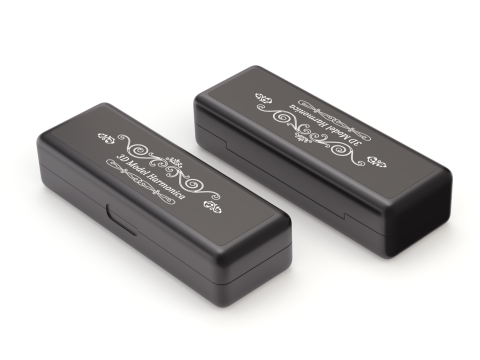 Harmonica with Box 3D Model