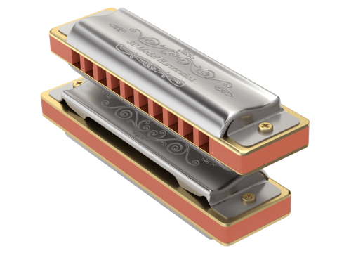 Harmonica with Box 3D Model