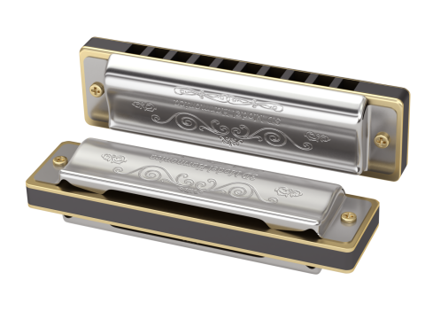 Harmonica with Box 3D Model