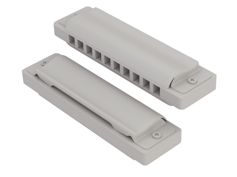 Harmonica with Box 3D Model