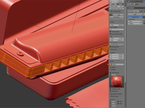 Harmonica with Box 3D Model