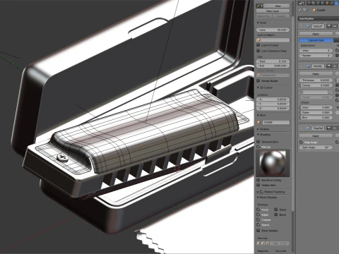 Harm&ocirc;nica com Caixa Modelo 3D