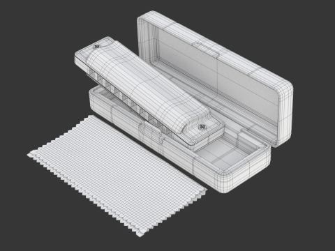 Harmonica with Box 3D Model