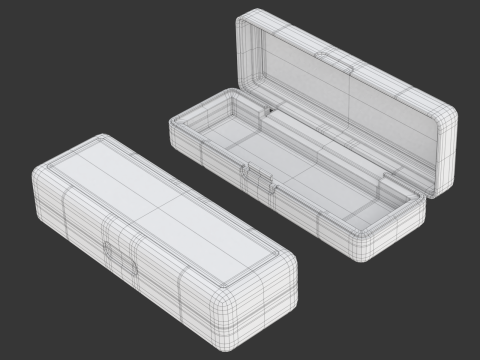 Harmonica with Box 3D Model