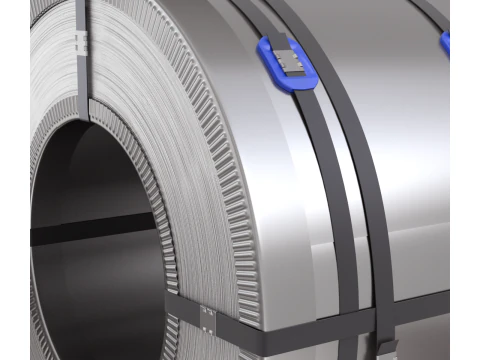 강철 코일 및 목재 팔레트 3D 모델