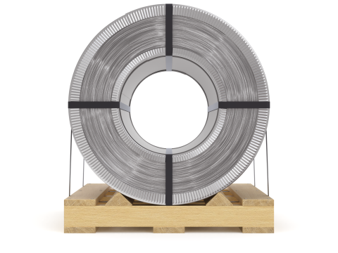 Steel Coil and Wooden Pallet 3D 모델