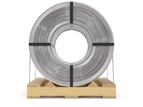 강철 코일 및 목재 팔레트 3D 모델