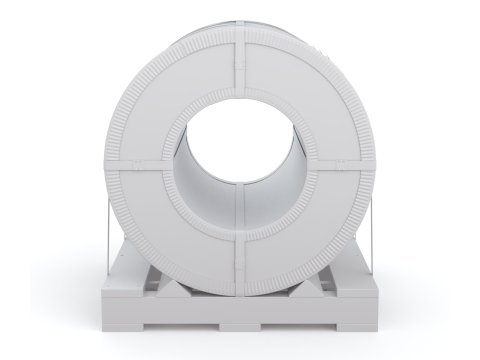 Steel Coil and Wooden Pallet 3D 모델