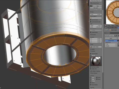 강철 코일 및 목재 팔레트 3D 모델