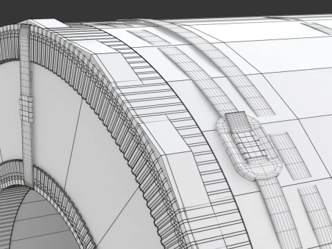 강철 코일 및 목재 팔레트 3D 모델