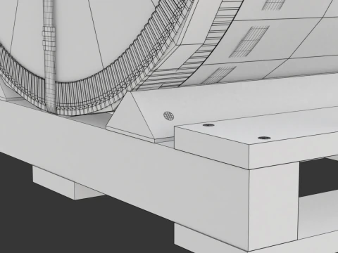 강철 코일 및 목재 팔레트 3D 모델