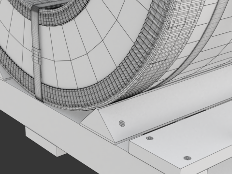 Steel Coil and Wooden Pallet 3D 모델