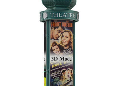 Advertising Column 3D-Modell