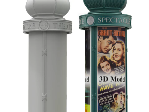 Advertising Column 3D Model