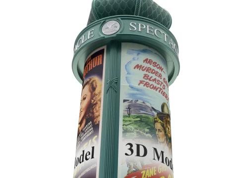 Advertising Column 3D Model