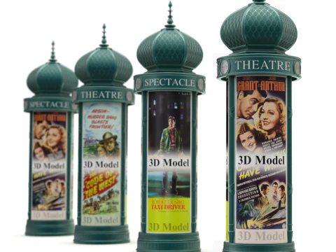 Advertising Column 3D Model