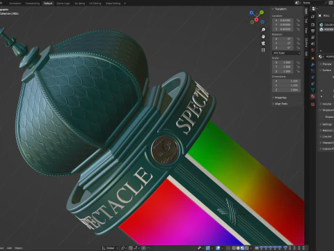 Advertising Column 3D Model