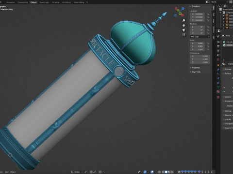 Advertising Column 3D Model