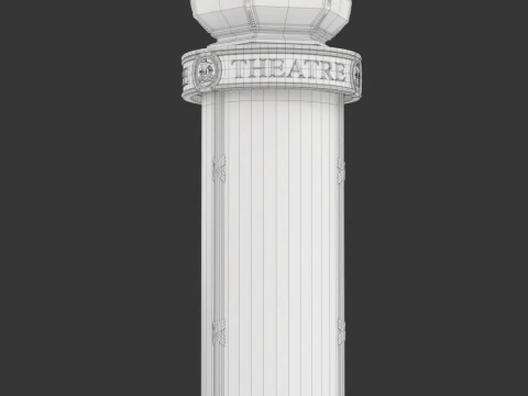 Advertising Column 3D Model