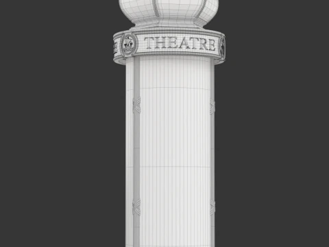 Advertising Column 3D Model