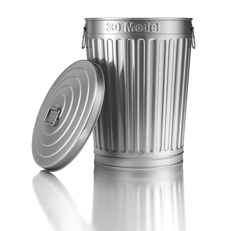 Garbage Can 3D-Modell .c4d .max .obj .3ds .fbx .stl .blend 