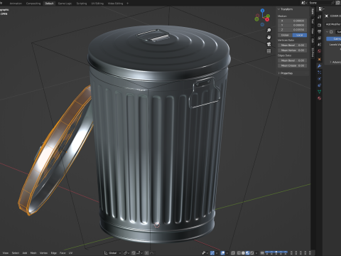 Garbage Can 3D-Modell