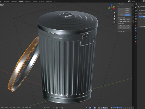 Tong sampah Model 3D