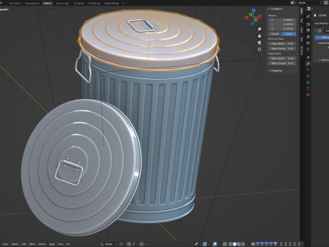 Garbage Can 3D-Modell